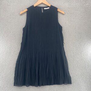 Abercrombie & Fitch Dress Womens Small Black Knife Pleated Tunic Sleeveless NWT